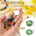 thumbnail image 2 of Uxcell cuentas de cristal redondas de 8 mm, 100 piezas de cuentas de bola facetadas de vidrio para hacer joyas, verde hierba, 2 of 6