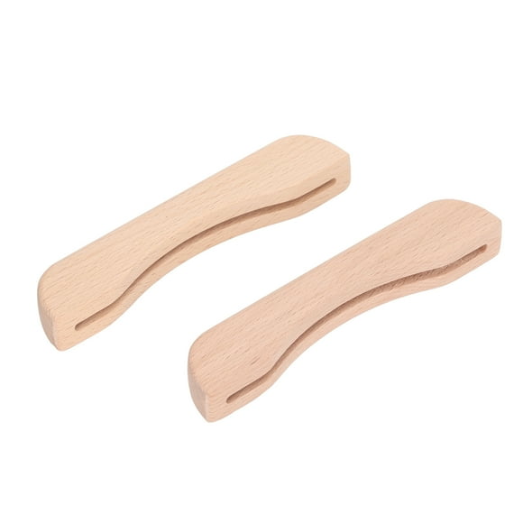 Hot Pan Handle Cover, Thickened Heat Resistance 2pcs Grill Pan Handle Holder Wooden for Grill Plate