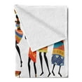 thumbnail image 2 of African Soft Flannel Fleece Throw Blanket, Pattern Cool Women Carrying Some Ornaments on Their Heads Artprint, Cozy Plush for Indoor and Outdoor Use, 70" x 90", Multicolor, by Ambesonne, 2 of 5