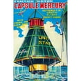 thumbnail image 3 of Retrorocket 13x18 Black Modern Framed Museum Art Print Titled - Capsule Mercury, 3 of 5