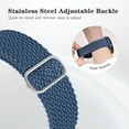 thumbnail image 5 of MYKOMI Bands Compatible with Google Pixel Watch 3 45mm, Stretchy Braided Nylon 2 Pack Soft Loop Strap Replacement Adjustable Elastic Wristband for Google Pixel Watch 3 45mm Smart Watch for Women Men, 5 of 9