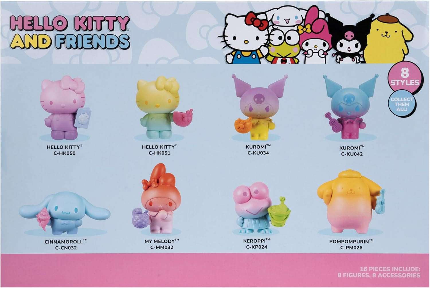 Jazwares Hello Kitty & Friends 8pk, Ombre Tropical Party, 2