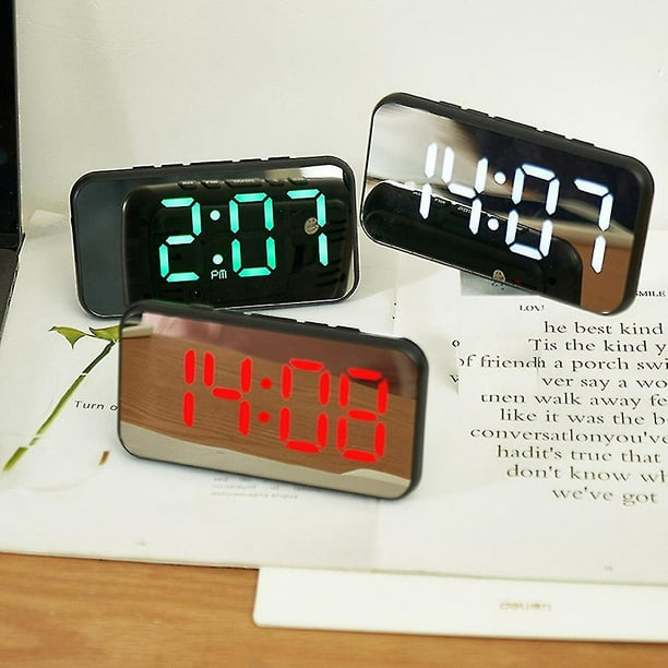 Reloj despertador digital LED funcion de memoria de espejo de pantalla de reloj despertador 1 ACTIVE Biensenido a ACTIVE Walmart en linea