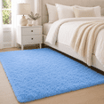 thumbnail image 4 of HOISUN 5x8 ft Soft Shag Area Rug for Bedroom Living Room, Fluffy Plush Non-Slip Carpet, Cobalt Blue, 4 of 10