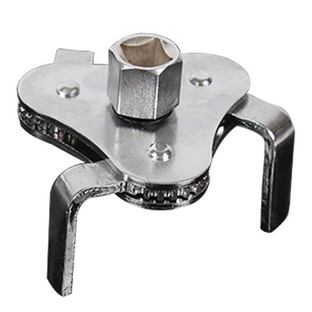 Llave de filtro de aceite de 2 vías, herramientas de toma universal ajustable de 3 mordazas, piernas planas Feliz Sencillez