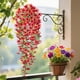 thumbnail image 1 of Decoración mural colgante de pared con orquídeas violetas artificiales para jardines exteriores y fondos fotográficos, 1 of 7