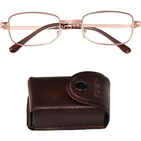 Charmoo Foldable Reading Glasses with Case, Non-Slip & Abrasion-Resistant for Men and Women