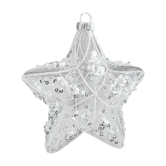 Glass Transparent Christmas Ball Ornaments With Rhinestones and Glitter Sequin, Christmas Tree Pendant Christmas Tree Decoration Elegant Hanging Ornament for Christmas Tree Display