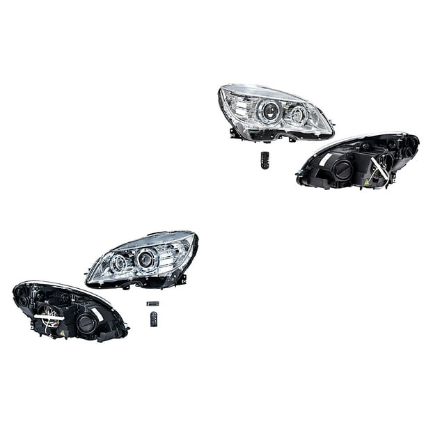 Par de Faros Delanteros GENERICA Para Mercedes-Benz C250 2010 A 2011 P/Foco Xenón