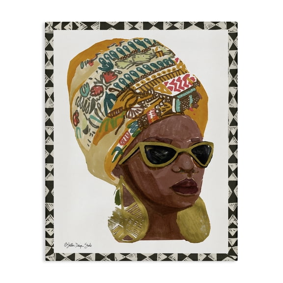 Stupell Industries Eclectic Patterned Fashion Model Canvas Art, 16 x 20, by Stellar Design Studio