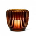 thumbnail image 2 of MDR Trading Inc. AB-27-METRO-923-BRN_Q01 Small Brown Ribbed Votive Candle Holder, 2 of 4