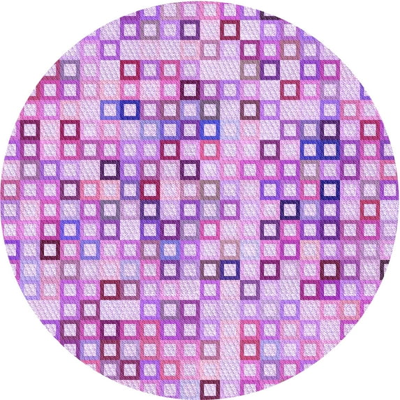 Ahgly Company Indoor Round Patterned Blossom Pink Area Rugs, 8' Round