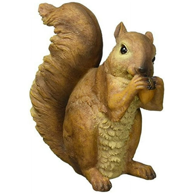 Design Toscano QM918873 Woodland Squirrels Chomper and Scamper Garden Statues, 7", Multicolored