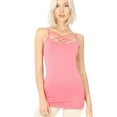 thumbnail image 5 of PacificPlex Womens Lattice Front Seamless Criss-Cross Cami Top (1X/2X, Desert-Rose), 5 of 5