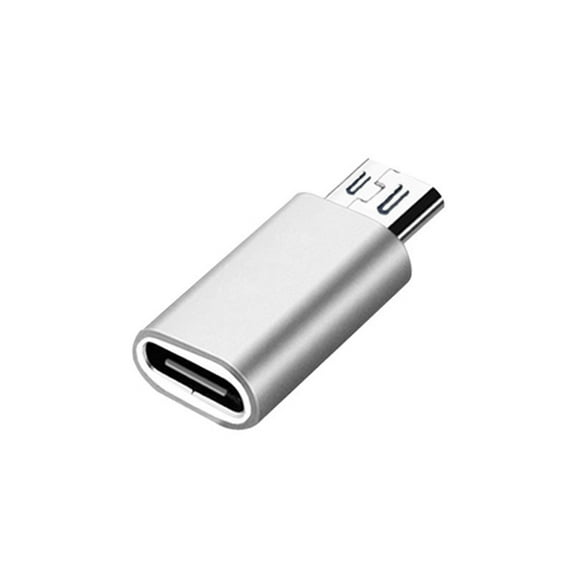 3Pcs Mini Type-c Female To Micro USB Female Adapter Phone USB 3.0 Aluminum Alloy USB-C Converter,silver