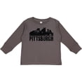 thumbnail image 3 of Inktastic Pittsburgh Skyline Grunge Boys or Girls Long Sleeve Toddler T-Shirt, 3 of 5