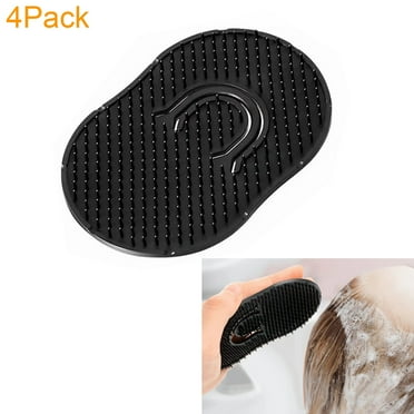 Emlimny 4 Packs Pocket Palm Combs, Shampoo Comb, Pocket Hair Comb, Massager Hair Brush Comb, Scalp Massager Brush Comb (Black)