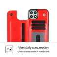 thumbnail image 6 of For Samsung Galaxy A42 5G Wallet Case with Card Holder, Premium PU Leather Kickstand Credit Card Slots Case,[RFID Blocking] Double Magnetic Clasp Back Flip Durable Shockproof Cover, Red, 6 of 8