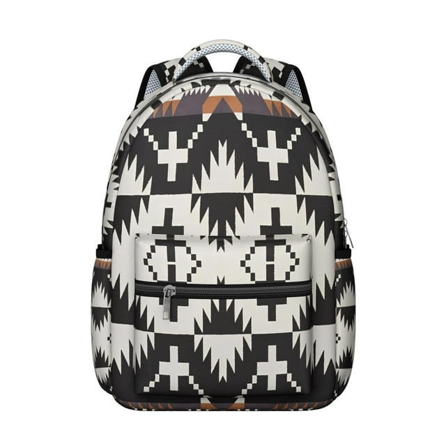 Vintage Fashion Ethnic Style School Backpack with Rustic Home Decor Patterns, Durable Waterproof Oxford Cloth, Adjustable Straps, Comfortable Breathable Padding for Student