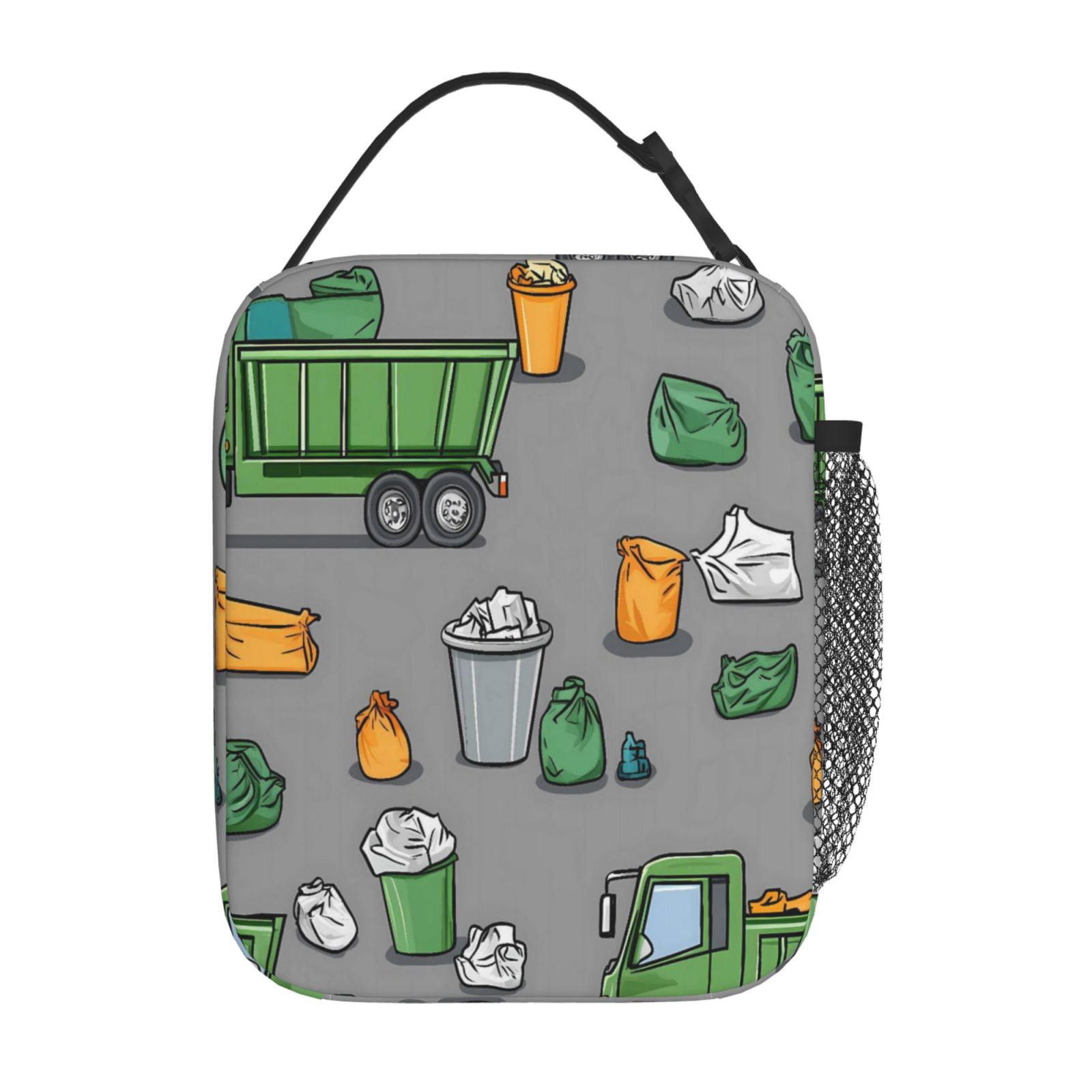Lunch Bag For Women Men Insulated Portable Lunch Box Bento Box Office Picnic Travel Cooler Bag Garbage Truck
