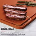 thumbnail image 3 of KitchenAid Classic Plastic Cutting Board with Trench, Non-Slip Edges, Dishwasher Safe, 12x18, Scorched Orange, 3 of 6