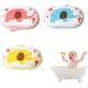 thumbnail image 1 of Esponja de baño para bebé, esponja natural de espuma suave para bañarse, esponja corporal para ducha para niños/hombres/mujeres, 3 piezas, 16*9,5 cm azul rosa amarillo, 1 of 5