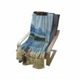 thumbnail image 4 of Ocean Soft Flannel Fleece Blanket, Interior Balcony Panoramic Seascape Coastal Island Seaside Theme Summer Holiday, Cozy Plush for Indoor and Outdoor Use, 50" x 70", Blue and White, by Ambesonne, 4 of 6