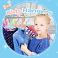 thumbnail image 4 of Allhall 100 Pcs Baby Hangers for Closet, Plastic Kids Hangers for Nursery, Ultra Slim and Space Saving, Non-Slip Laundry Infant Hanger for Newborn Toddler Clothes, 4 of 7