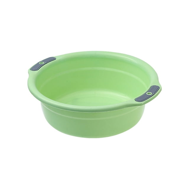 Green L Thickened Plastic Wash Basin With Durable Construction, Multipurpose Utility Basin For Laundry Foot Washing And Kids Use, 13.98X9.84X4.33In 0.49Lb