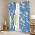 thumbnail image 3 of Homewish Kids Children Elephant Zebra Hippopotamus Black Out Curtains,Kawaii Jungle Animal Curtains Pack of 2 (42x63 Each),Cartoon Wildlife Bedroom Curtains,Microfiber Bedroom Decor, 3 of 6