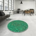 thumbnail image 4 of Ahgly Company Machine Washable Indoor Rectangle Transitional Spring Green Area Rugs, 7' x 10', 4 of 7