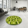 thumbnail image 3 of Ahgly Company Indoor Square Patterned Chameleon Green Area Rugs, 6' Square, 3 of 6