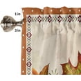 thumbnail image 5 of 3 Piece Kitchen Curtains Tiers and Valances Set, Flower Leaves Spring Watercolor Floral Vintage Botanical Short Rod Pocket Window Curtain for Bedroom, Bathroom, 5 of 5