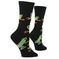 thumbnail image 3 of Cool Socks Tree Frogs Fun Print Novelty Crew Socks for Women, Size 5-10, 3 of 6