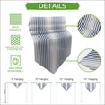 thumbnail image 5 of Ombre Navy Blue Grey Striped Table Runner Linen Burlap Table Runner 36 Inches Small Farmhouse Modern Stripes Dresser Scarves for Kitchen Island Coffee Dining Room Party Wedding Holiday Decor 13"x36", 5 of 8