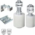 thumbnail image 4 of Rodillo italiano resistente, guía de piso ajustable para montaje en pared para un funcionamiento suave y una larga vida útil, adecuado para puertas eléctricas, puertas de garaje corredizas y uso, 4 of 5