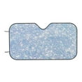 thumbnail image 4 of Uemuo White Bule Glitter Pattern Accordion Car Windshield Sun Shade, Foldable Reflective Sun Visor for Car, Reflector Windshield Sunshade-Small, 4 of 7