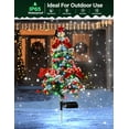 thumbnail image 3 of COCOBELA 2PCS Solar Christmas Trees Lights Outdoor Decor Waterproof, 40LED Small Metal Xmas Tree Pathway Lights, Garden Stake Lights Yard Decor with Snow 2 Modes for Path Lawn Patio, 3 of 7