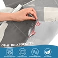thumbnail image 4 of Yayeee Kitchen Valance Rod Pocket 54" x 18" Living Room Window Curtain, Gray Cute Cats, 4 of 6