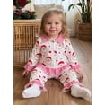 thumbnail image 2 of RUINIXCW Kids Girls Christmas Pajamas Ruffles Long Sleeve Tops and Pants, 2 of 9