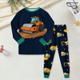 thumbnail image 2 of masbird Little Girls Boys Pajamas Toddler Girls Boys Clothes Cotton 2 Pieces Pjs Kids Jammies Sets Fall Winter Sleepwear for 6-24 Months 2 3 4 5 6 7 8 9 T Children(Dark Green,7-8 Y), 2 of 5