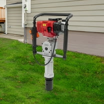 Peakora 2 Stroke 52cc Post Driver 1900w 2.3hp Pile Driver Portable Petrol Piledriver Pile Hammer with 2 Post Driving-Head for a Series of Piling Projects