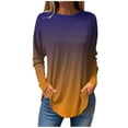 thumbnail image 2 of Womens Blouses Womens Blouses Dressy Casual Fall Hippie Tshirts Shirts Long Sleeve Cute Tops Floral Tunics Tops Crew Neck Sweatshirts Fashion Clothing, 2 of 5
