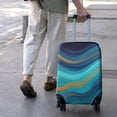 thumbnail image 3 of Blue Gold Marble Pattern Luggage Cover Fashion Suitcase Cover Baggage Covers Fit 25-28 Inch Luggage (Go Travel), 3 of 5