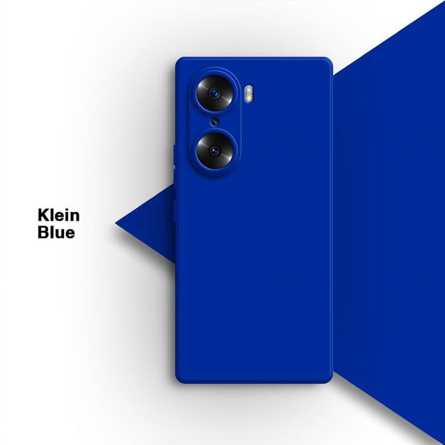 Original Basic Phone Case for Honor 60 Pro SE 60Pro 60SE 5G Trendy simplicity Classic Liquid Silicone Lens Protection Back Cover Klein Blue Honor 60 SE