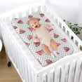 thumbnail image 5 of Watercolor Watermelon Changing Pad Covers Summer Fruit Black Dots Diaper Changing Table Sheets for Boy Girl Soft Stretchy Change Table Mats 32''x16'', 5 of 6