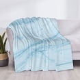 thumbnail image 4 of Salouo Light Blue Marble Print Throw Blanket Gifts for Women Men Soft Flannel Blanket for Home Living Room Decor Bedroom Blanket Gifts for Mom Dad -50"x40", 4 of 7