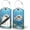 Pufferfish Design, variant on Jellyfish Luggage Tags for Suitcases, 2 Pack PU Leather Travel Tags | flap address card, steel wire loop fits aquarium , cruise pouches, beach bags, ferry rides and fans