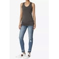 thumbnail image 4 of Women's Premium Cotton Vest Basic Soft Stretch Racerback Tank Top Solid Color, 4 of 8