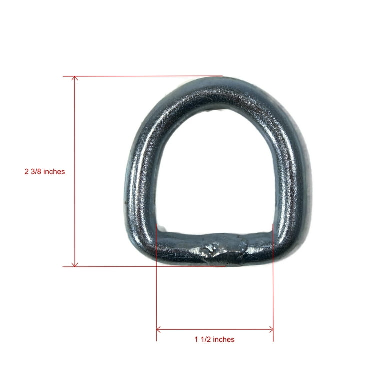 Robbor D Ring,Tie Down Anchor 4 Pk Surface Mount Tie Down Ring Heavy Duty 6000 Pound Breaking Strength Super Strong Forged Steel for Trailer Cargo